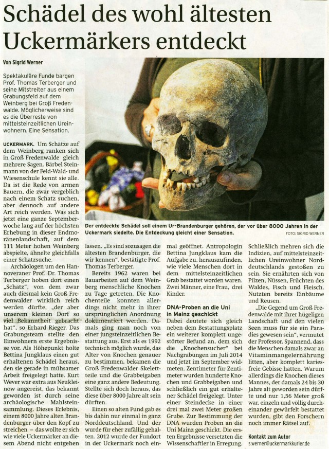 Prenzlauer Zeitung 08.09.2014